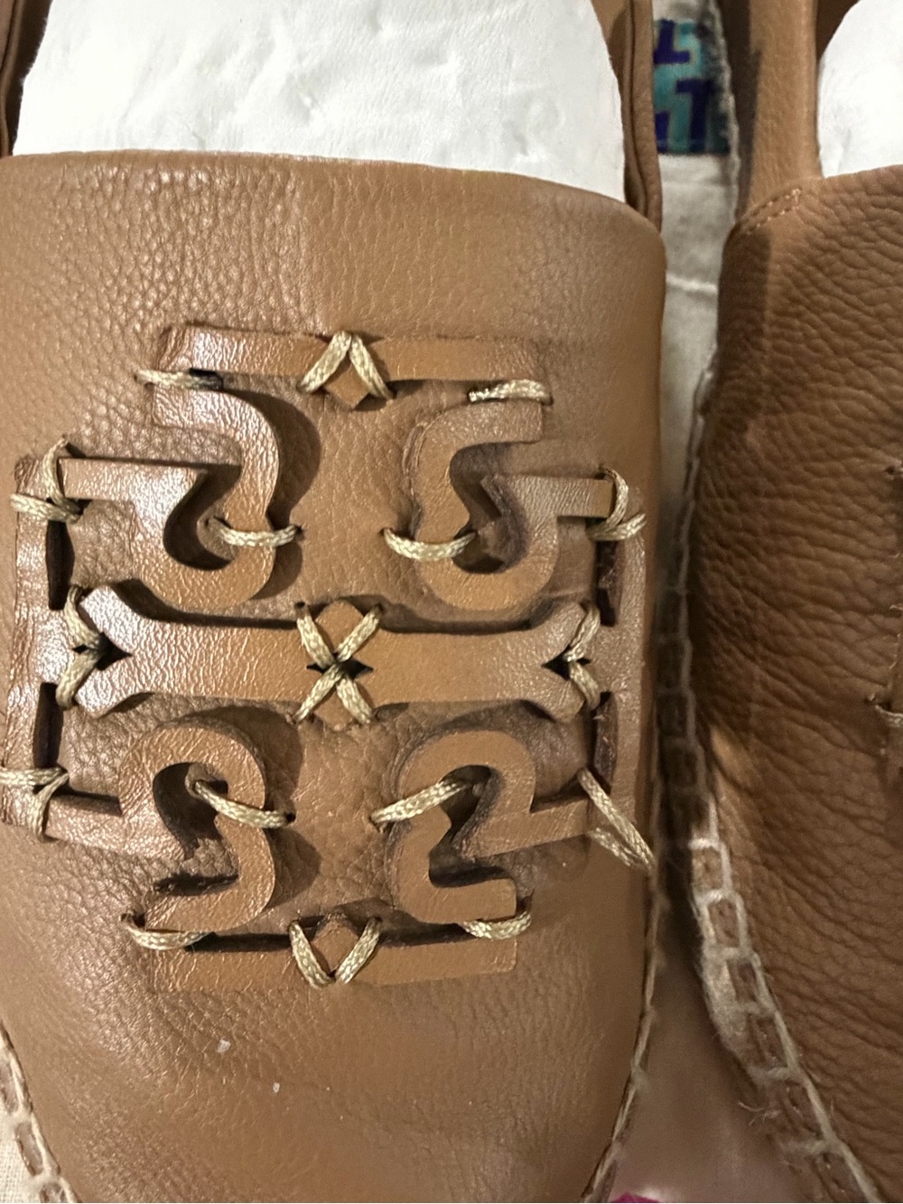 Tory Burch Ines Espadrille Almond Flour size 8.5 - Picture 3 of 5